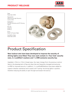 ARB Driving Light Security Lock Nut Set