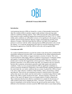 APB-BART Protocol DBASOPO6 Introduction Acid producing