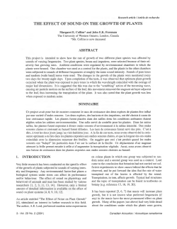 the effect of sound on the growth of plants