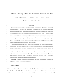Distance Sampling with a Random Scale Detection Function