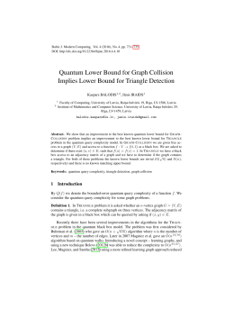 Quantum Lower Bound for Graph Collision Implies Lower Bound for
