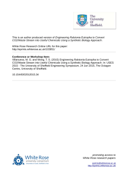 Engineering Ralstonia Eutropha to Convert CO2/Waste Stream into