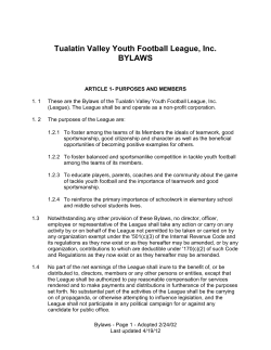 Tualatin Valley Youth Football League, Inc