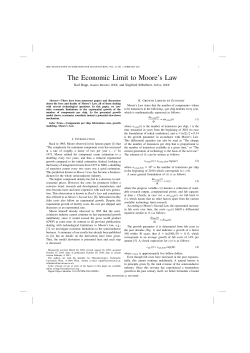 The Economic Limit to Moore`s Law