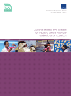 Guidance on dose level selection for regulatory general toxicology