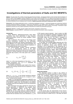 Investigations of thermal parameters of GaAs and SiC MESFETs