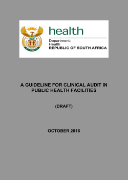 Clinical Audit Guidelines National