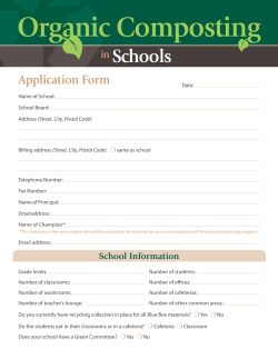 Organic Composting in Schools Application Form