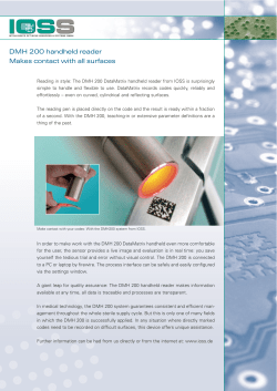 DMH 200 handheld reader Makes contact with all surfaces