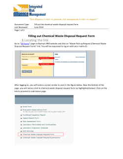 Guide to Filling out Chemical Waste Disposal Form
