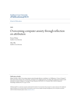 Overcoming computer anxiety through reflection on attribution