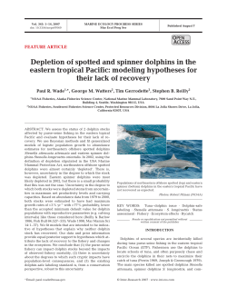 Depletion of spotted and spinner dolphins in the eastern tropical
