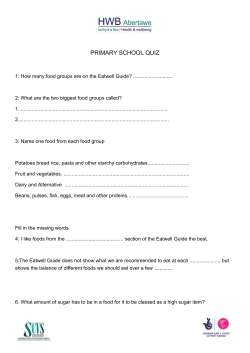 Primary school eatwell quiz
