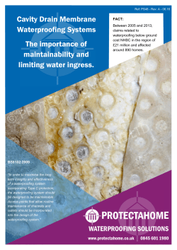 Cavity Drain Membrane Waterproofing Systems
