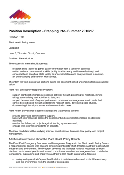 Additional Information about the Plant Health Policy Branch