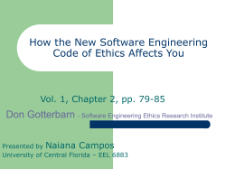 How the New Software Engineering Code of Ethics