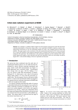 Initial state radiation experiment at MAMI