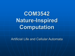 Artificial Life: CA