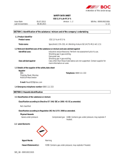SAFETY DATA SHEET CO2 2,5