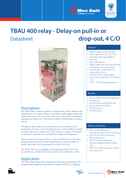 TBAU 400 relay