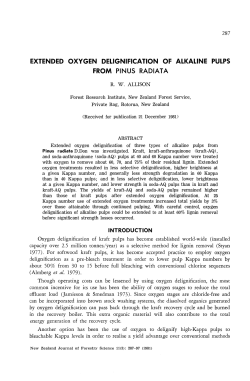 extended oxygen delignification of alkaline pulps from pinus