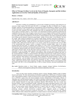 Effect of Nitrogen Fertilizer Levels in the Form of Organic, Inorganic
