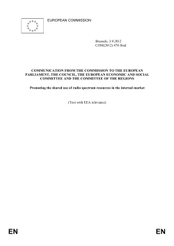 EN EN COMMUNICATION FROM THE COMMISSION TO THE