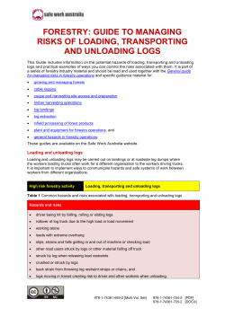 Guide loading, transporting and unloading logs as a docx