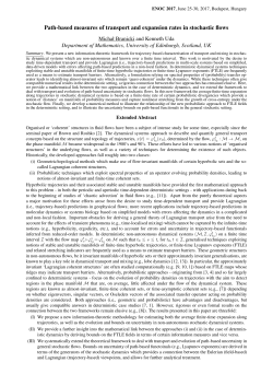 Path-based measures of transport and expansion rates in stochastic