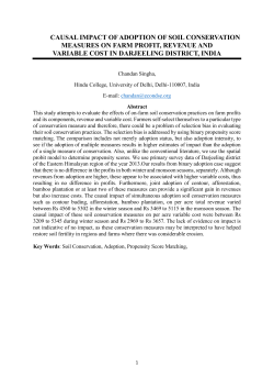 causal impact of adoption of soil conservation measures