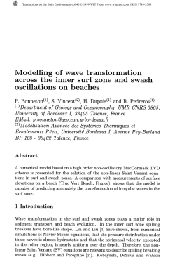 Modelling of wave transformation across the inner surf