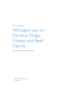Nitrogen use on Central Otago Sheep and Beef Farms