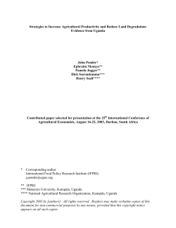 Strategies to Increase Agricultural Productivity and