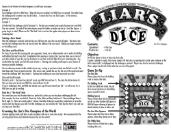 Contents: Objective: Game Set Up Crowning the