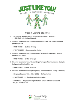 NSW Stage 3 Curriculum - Cerebral Palsy Alliance