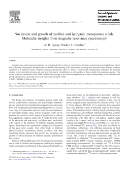 Nucleation and growth of zeolites and inorganic mesoporous solids