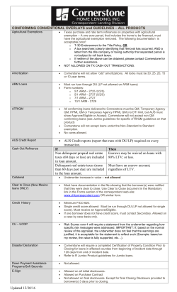 Updated 12/30/16 CONFORMING CONVENTIONAL OVERLAYS