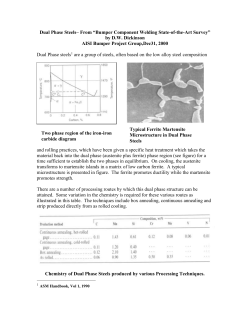 Dual Phase Steels - Gateway Coalition