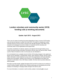 LVSC VCS funding cuts report April - August 2012
