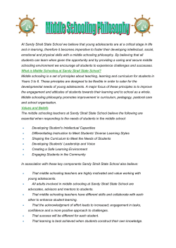 Middle Schooling Philosophy