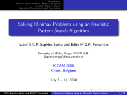 Solving Minimax Problems using an Heuristic Pattern Search