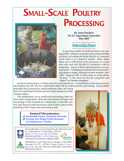 Small-Scale Poultry Processing - ATTRA