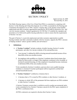 Section 3 - St. Paul Public Housing Agency