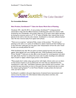 Sure Swatch Intro Product Release 4.8.2013