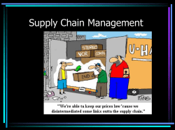 Supply Chain Management