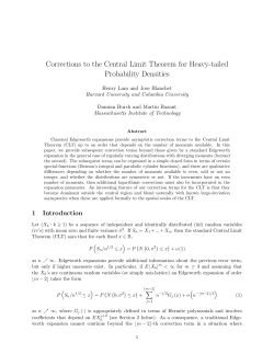 Corrections to the Central Limit Theorem for Heavy