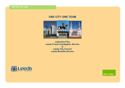 ONE CITY ONE TEAM - Leeds