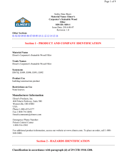 Section 1 - PRODUCT AND COMPANY IDENTIFICATION Section 2