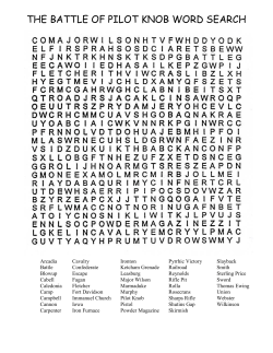 THE BATTLE OF PILOT KNOB WORD SEARCH