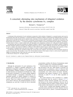 A concerted, alternating sites mechanism of ubiquinol oxidation by
